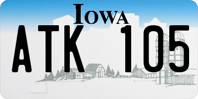 IA license plate ATK105