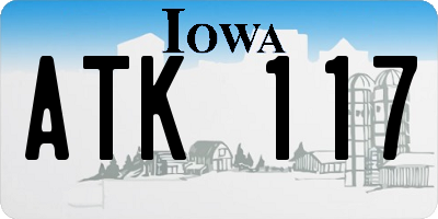 IA license plate ATK117