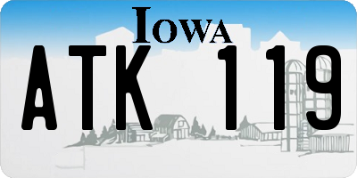 IA license plate ATK119