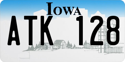 IA license plate ATK128