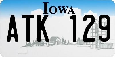 IA license plate ATK129