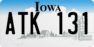IA license plate ATK131
