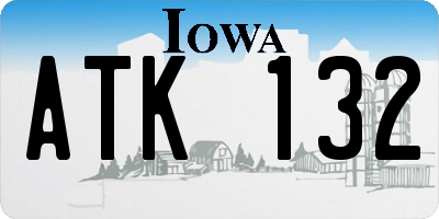 IA license plate ATK132