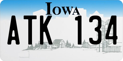 IA license plate ATK134