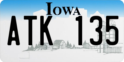 IA license plate ATK135