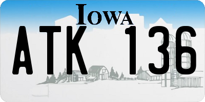 IA license plate ATK136