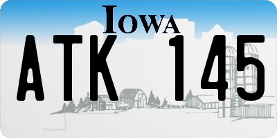 IA license plate ATK145
