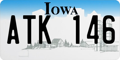 IA license plate ATK146
