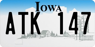 IA license plate ATK147