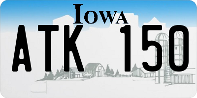 IA license plate ATK150