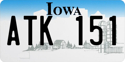 IA license plate ATK151