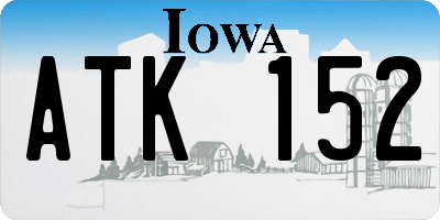 IA license plate ATK152