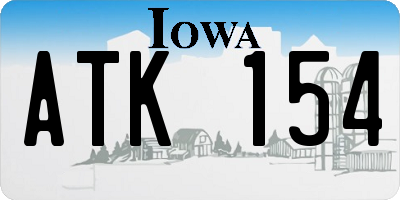 IA license plate ATK154