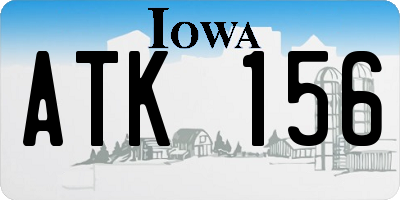 IA license plate ATK156