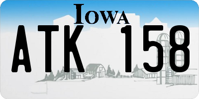 IA license plate ATK158