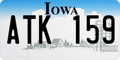 IA license plate ATK159