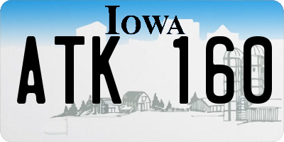 IA license plate ATK160