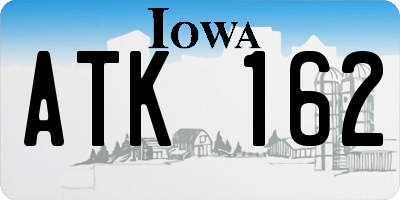 IA license plate ATK162