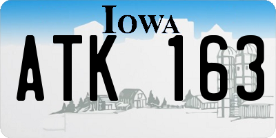 IA license plate ATK163