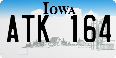IA license plate ATK164