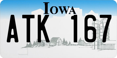 IA license plate ATK167