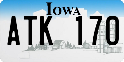 IA license plate ATK170