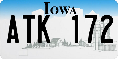 IA license plate ATK172