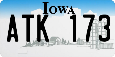 IA license plate ATK173