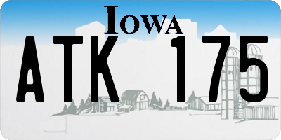 IA license plate ATK175