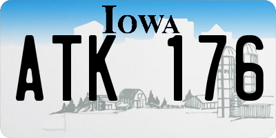 IA license plate ATK176