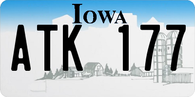 IA license plate ATK177