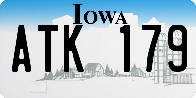 IA license plate ATK179