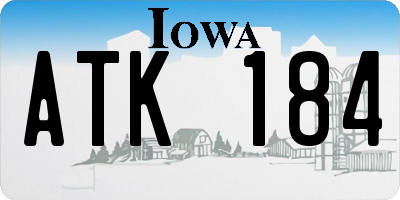 IA license plate ATK184