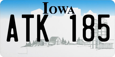 IA license plate ATK185