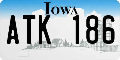 IA license plate ATK186