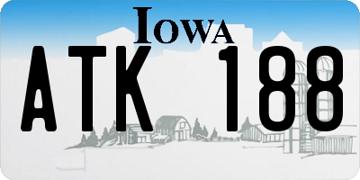 IA license plate ATK188