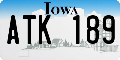 IA license plate ATK189