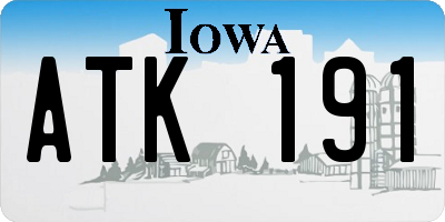 IA license plate ATK191