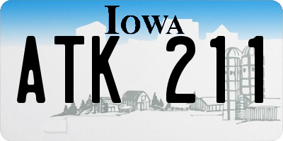 IA license plate ATK211