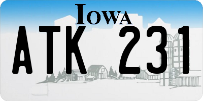 IA license plate ATK231
