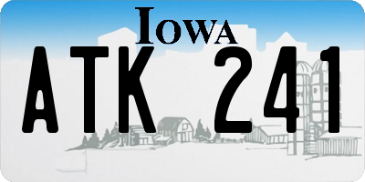 IA license plate ATK241