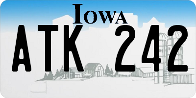 IA license plate ATK242