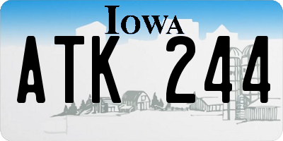 IA license plate ATK244