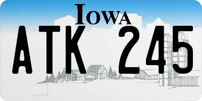 IA license plate ATK245