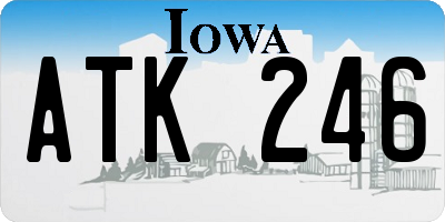 IA license plate ATK246