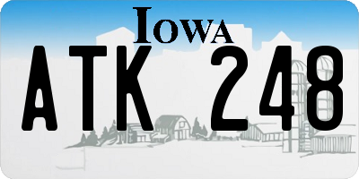 IA license plate ATK248