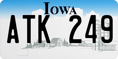IA license plate ATK249