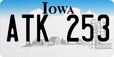 IA license plate ATK253