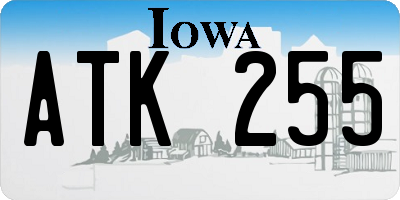 IA license plate ATK255
