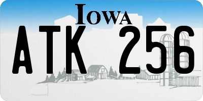 IA license plate ATK256